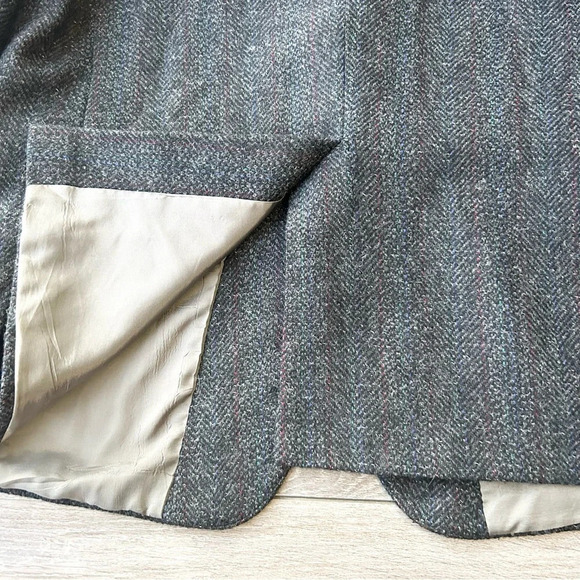 Vintage Wm.H.Leishman Pure Wool  Herringbone Tweed Blazer - Picture 14 of 16